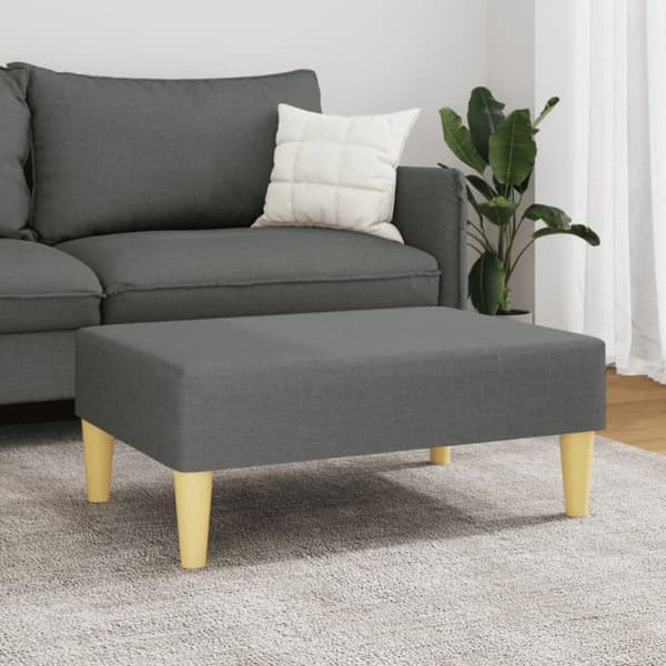 Fotpall - Mörkgrå - 77x55x31 cm - Hållbart tyg - Modern design mörkgrå