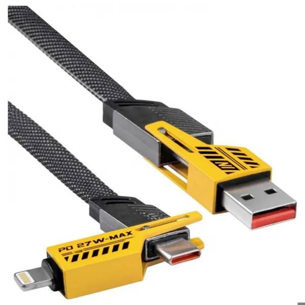 USB-kabel 4 i 1 - AKYGA - AK-USB-57 - 1 m - USB typ C - Lightning - Grå