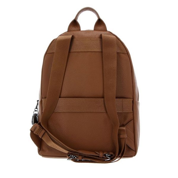 Ryggsäck - MANDARINA DUCK - Mellow Leather - 100% Läder - Brun - Praktiska fack kastanj