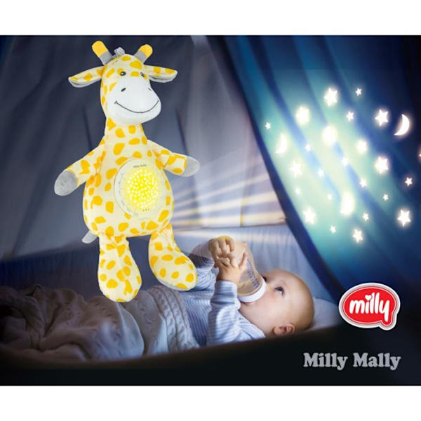 Peluche Milly Mally - 5659 - Gosedjur med projektor Milly Giraff