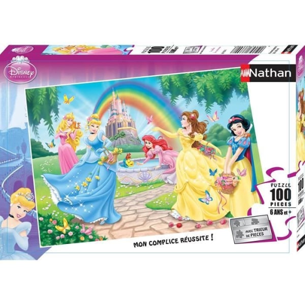Disney Princesses Puzzle - Nathan - The Princess Garden - 100 bitar - Sorterare - 6 år och uppåt