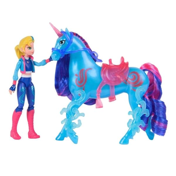 Unicorn Academy - Licenskolan - Licor River + Docka Isabel Blå, Rosa