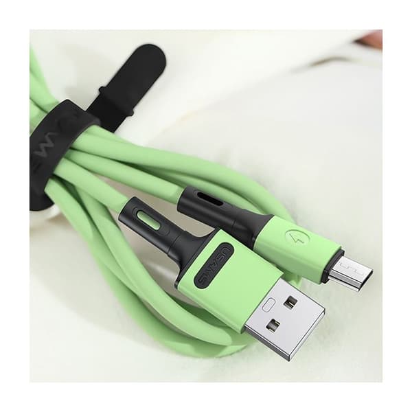 USAMS MicroUSB-kabel 1 m Snabbladdning Lila