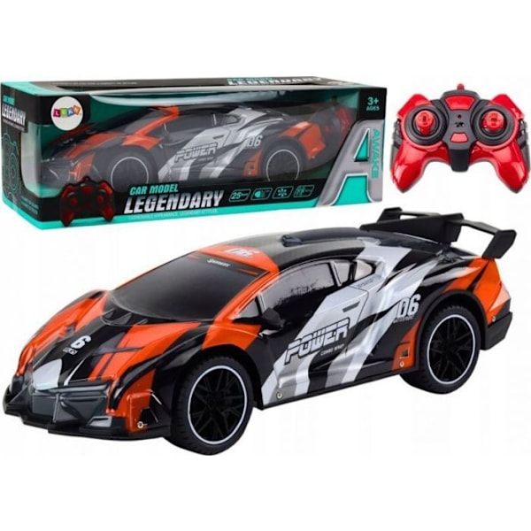 Elbil Leantoys - 18574 - Radiostyrd sportbil RC 1:10 Orange Hastighet 25 km/h