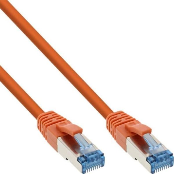 InLine Patch-kabel S-FTP (PiMf) Kat. 6 A 500 MHz halogenfri Koppar Orange 15 m - 76815O