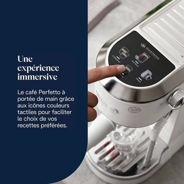 Espressomaskin Delonghi EC890.W DedicaDuo Vit