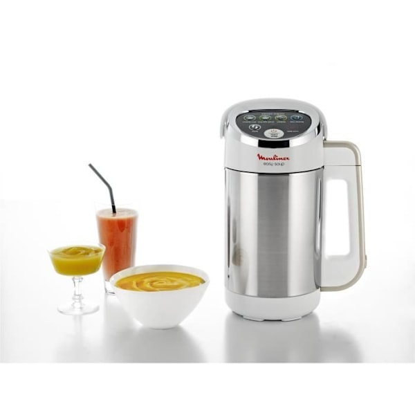 MOULINEX Uppvärmd mixer 1,2L, Soppmixer, Smoothies, Easy Soup, 5 program, Dubbelvägg, Håll varm, 1000W LM841110