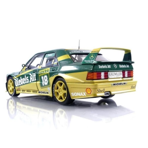 Miniatyrsamlingsbil - SOLIDO 1/18 - MERCEDES-BENZ 190 EVO II - DTM 1992 - Grön / Guld - 1801009