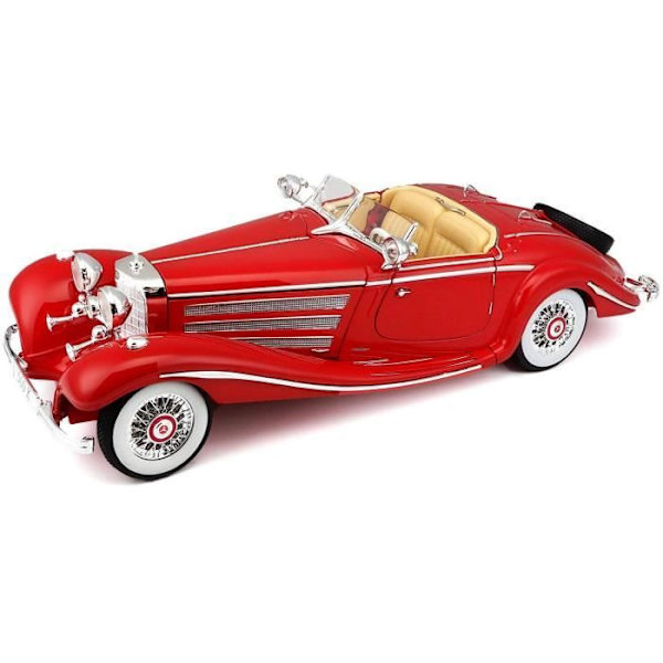 Samlarfordon - MAISTO - Mercedes Benz 500K Spezialroadster - Röd - 14 år och äldre Mercedes Benz 500k typ