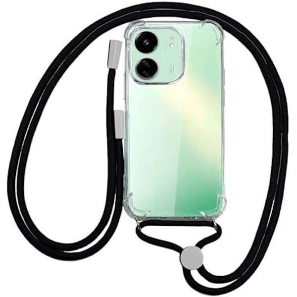 Coque Antichoc - COOL - Xiaomi Redmi 13C / Poco C65 - Snöre Inkluderad - Färg Svart - Transparent transparent