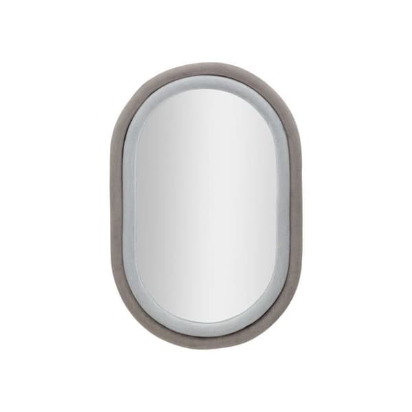 Väggspegel i Sammet "Anthony" 90cm Grå & Taupe