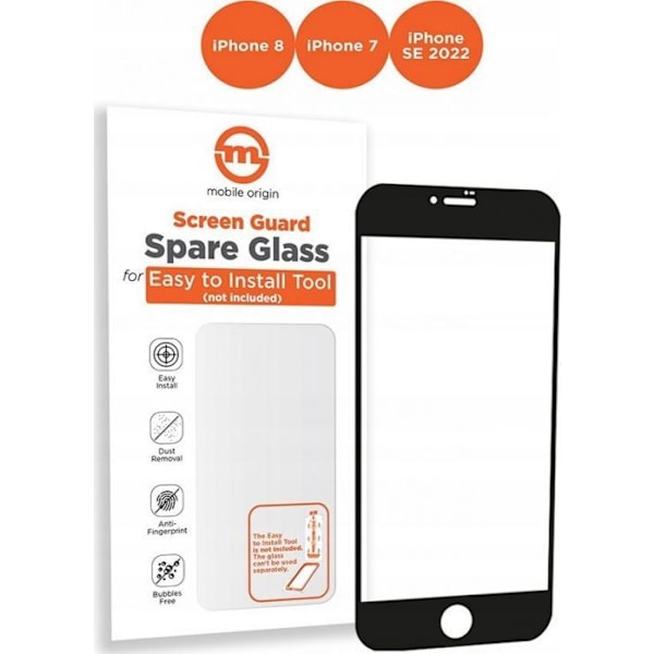 Mobil ursprung - SGA-SP-SE22 - Orange skärmskydd Reservglas iPhone 8/7/SE 2022/SE 2020