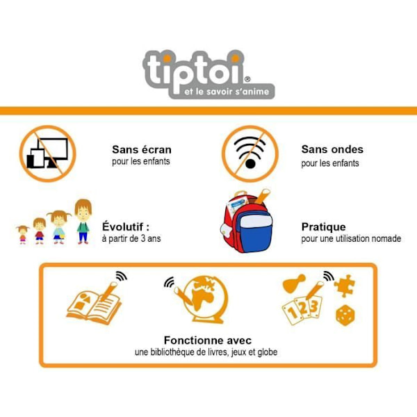 Tiptoi® Interactive book Jag upptäcker dinosaurier - Elektroniskt pedagogiskt spel, utan skärm - Från 4 år - 00145 - Flerfärgad