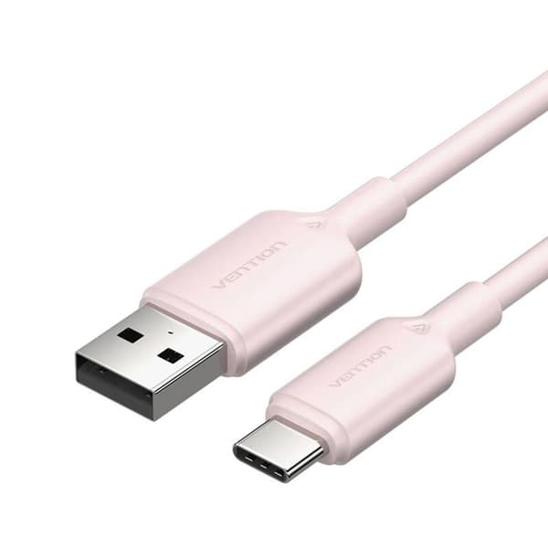 USB-C-kabel - VENTION - CTQPH 2M - 3A - Rosa - Laddning och datatransfer rosa
