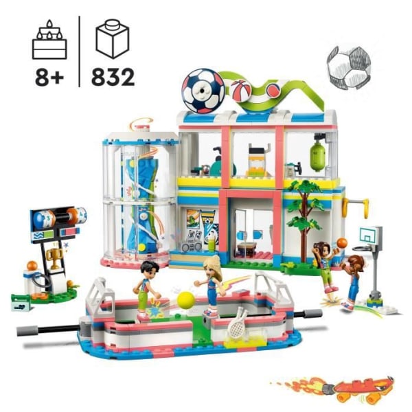 LEGO® Friends 41744 Sportcentret, leksak med minifigurer och fotbolls-, basket- och tennisspel