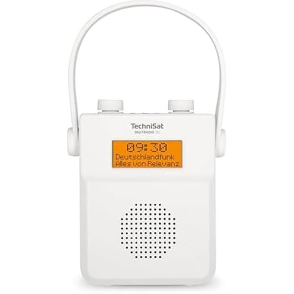 Duschradio - TECHNISAT - DIGITRADIO 30 - Vattentålig IPX5 - Bluetooth - Uppladdningsbart batteri Vit.