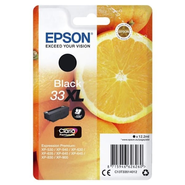 EPSON T3351 XL bläckpatron svart - orange (C13T33514012)