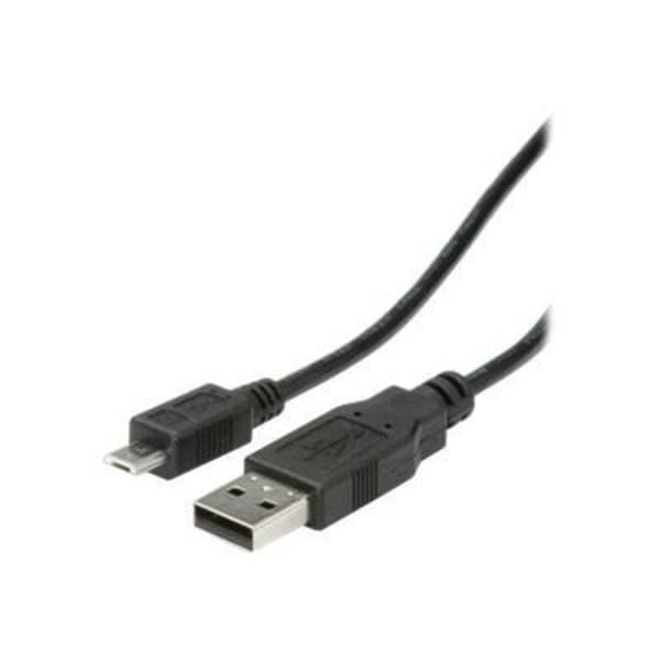 ROLINE USB-kabel - A-MICROB - M/M - 3M - Svart - Dubbelskärmad