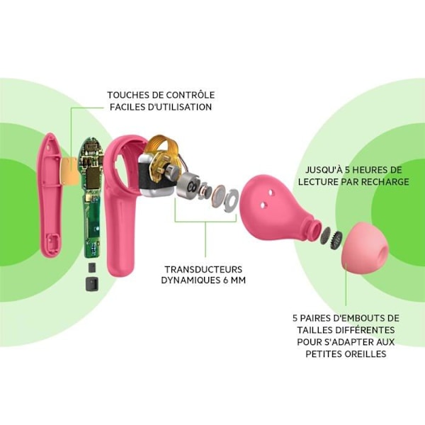 Trådlösa hörlurar - BELKIN - SoundForm Nano - In-ear - Bluetooth - Rosa rosa