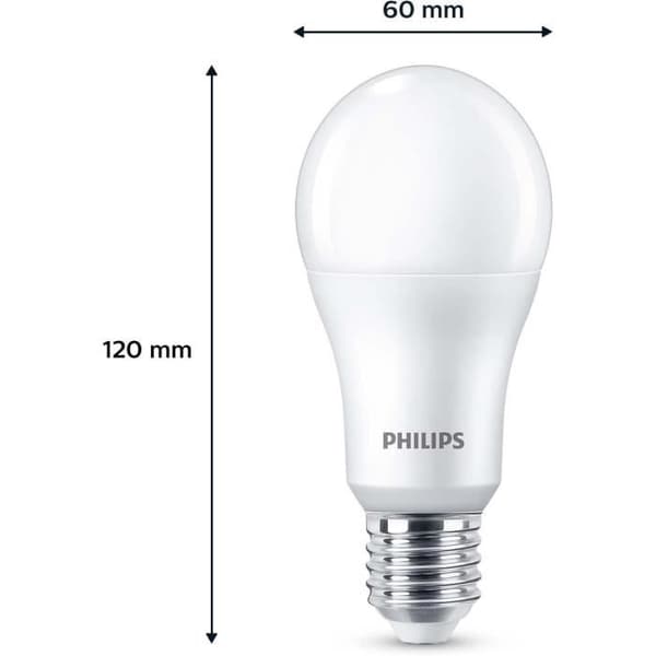 Pack med 6 LED-lampor - PHILIPS - E27 - 100W - Varm vit Vit varm