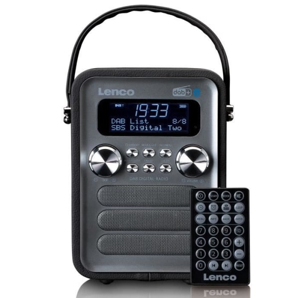 DAB+/ FM-radio med Bluetooth Lenco PDR-051BKSI Svart-Antracit