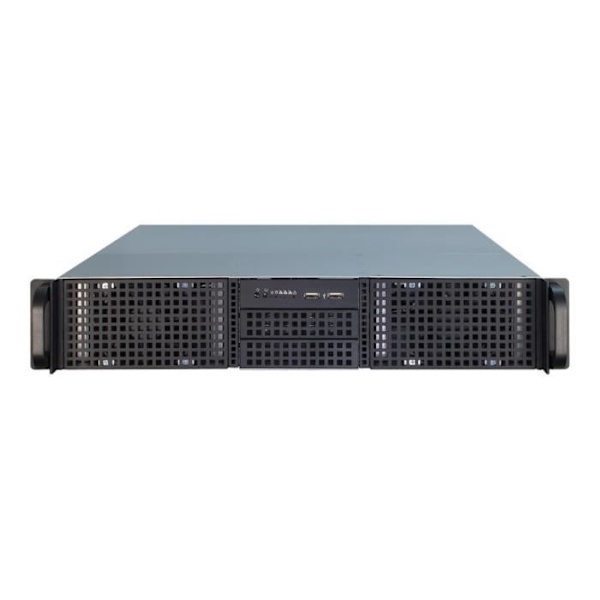 Rackmonterbar 2U - Inter-Tech - IPC 2U-20248 - Utökat ATX - Ingen strömförsörjning - USB Svart