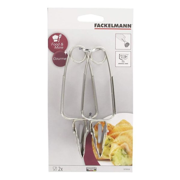 Snigelplockare - Fackelmann - 2-pack - Rostfritt stål - 15 x 6 cm - Ej diskmaskinssäker Rostfritt stål