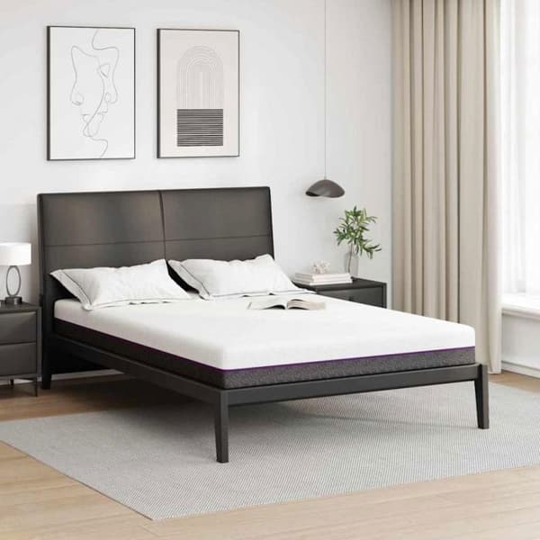 Vidaxl Madrass Vit och Grå 140 x 190 cm Memoryskum