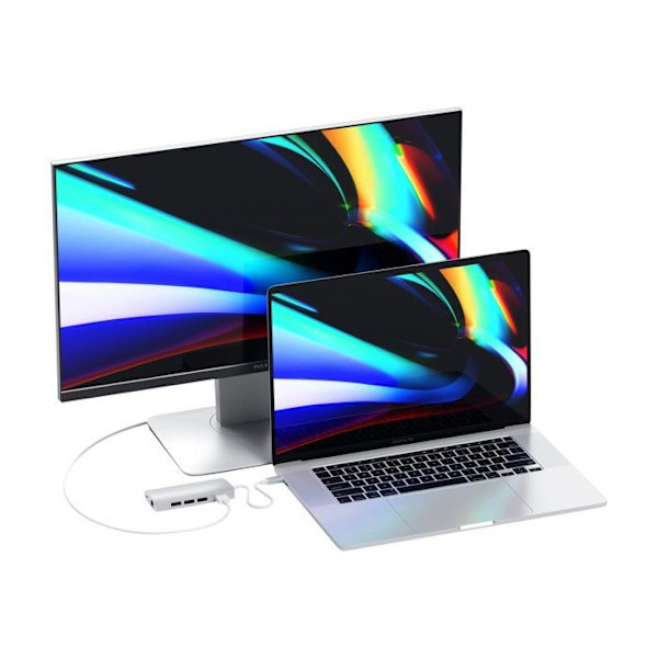 Dockningsstation - SATECHI - Aluminium Multi-Port Adapter V2 - 4K Ultra HD - GigE