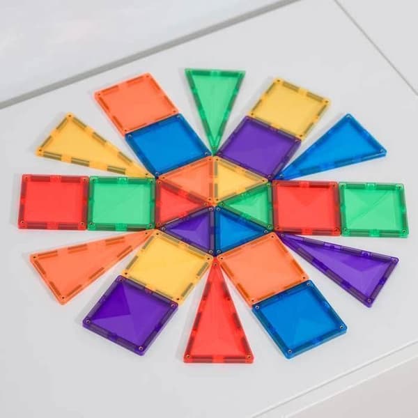 CONNETIX Byggplattor Magnetiska Regnbåge Mini Paket, 24 Bitar Regnbåge