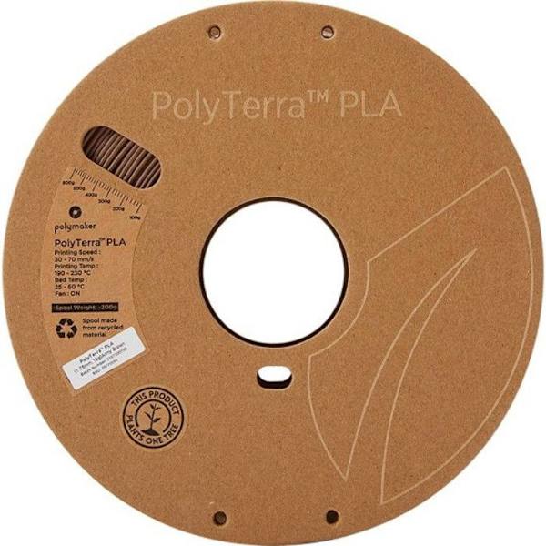 Polymaker 70959 PolyTerra Filament PLA låg plasthalt 1,75 mm 1000 g Militärbrun 1 st.