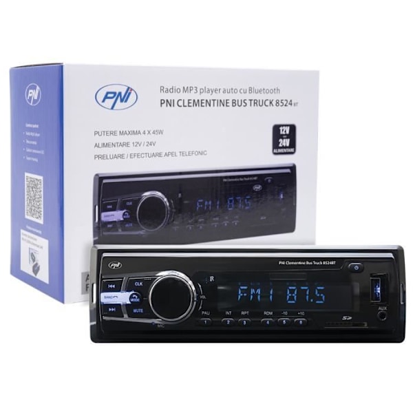 MP3 Player Radio Pack - PNI - Clementine 8524BT - 4x45W - 100W högtalare - Integrerad Bluetooth
