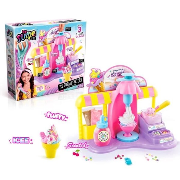 CANAL TOYS - So Slime - Slime factory glass - Slime Fluffy ice cream factory - SSC 180 Flerfärgad