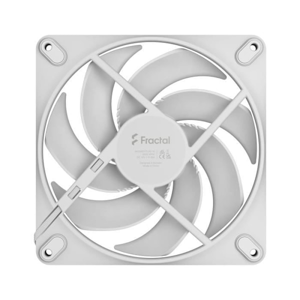 PC-fläkt - FRACTAL DESIGN - Momentum 14 - FDB - PWM-kontroll - Fläktblad som minskar buller - Vit Vit
