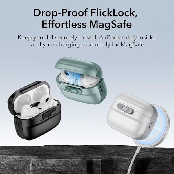 Coque för Apple AirPods 4 - ESR Pulse Magnetic HaloLock - Vit
