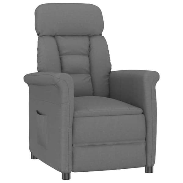 vidaXL fåtölj Mörkgrå Mikrofiber 348402