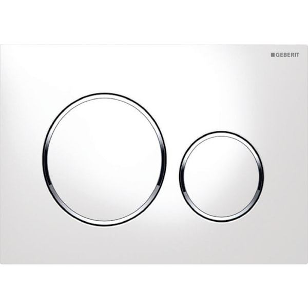 WC dubbelspolplatta DUOFIX SIGMA 20 vit/krom - GEBERIT - 115.882.KJ.1 Vit