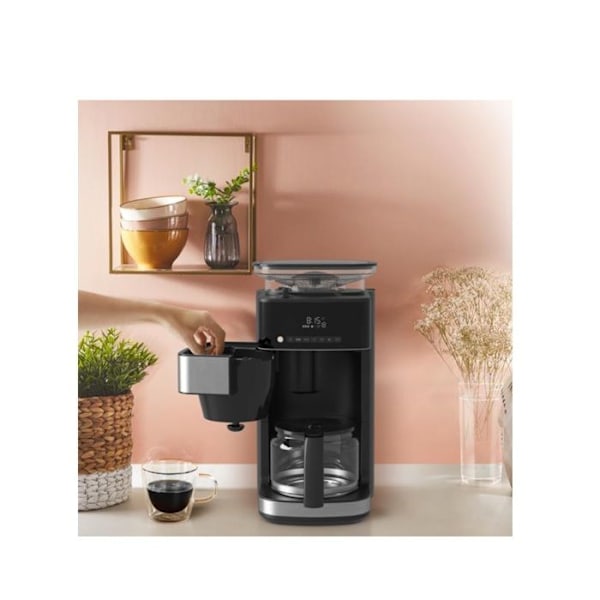 Filterkaffebryggare - Krups - KM832810 - 10 koppar - Programmerbar - Svart Svart