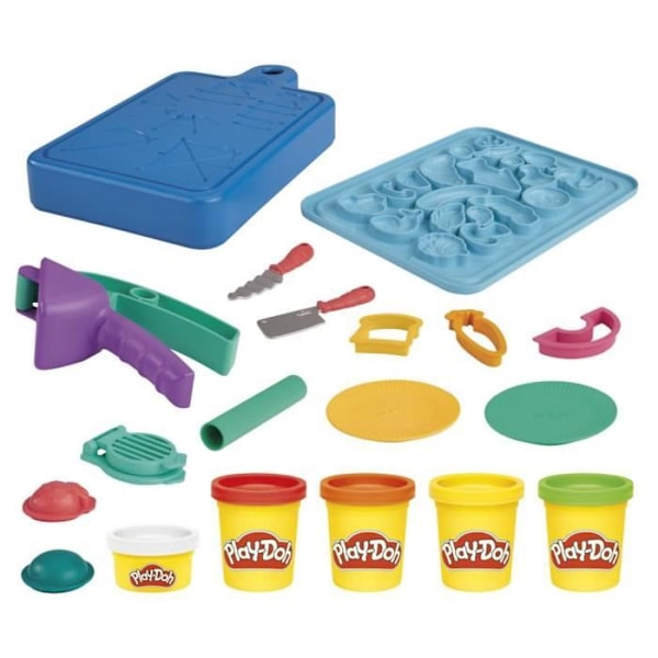 PLAY-DOH Little Chef's Kit, modelleringsdeg, 14 kökstillbehör, förskoleleksaker, Playdoh-kök Flerfärgad