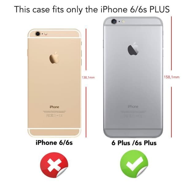 NALIA Helskydd 360° iPhone 6 Plus / 6S Plus med härdat glas – transparent slim Transparent