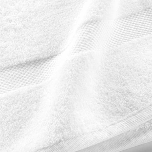 Handduk 50x90 cm 600 g/m² Elegans - Kammad bomull vit Vit