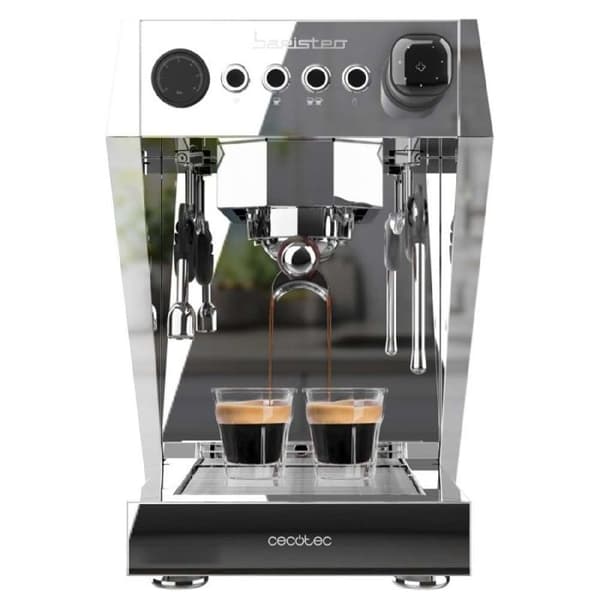 Cecotec Professionell Espressomaskin Barista Baristeo Brava. Förinfusionssystem för optimal extraktion. Grå