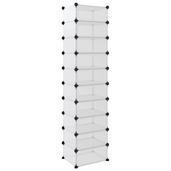 vidaXL Skoställ Transparent 44x32x174 cm PP 340561 Transparent