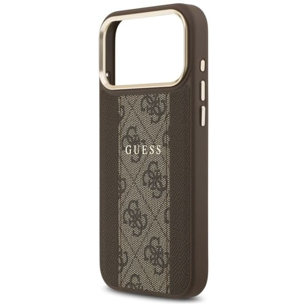 Guess Hardcase 4G Stripe MagSafe för iPhone 17 Pro Max - Brun Brun