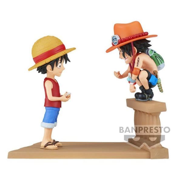 Figurine - BANPRESTO - One Piece - Monkey D Luffy & Portgas D Ace - Dynamiska detaljer - Idealisk samling mångfärgad