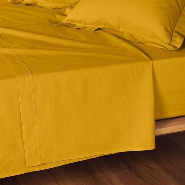 Flat Sheet "Lina" 240x300cm Curry Curry