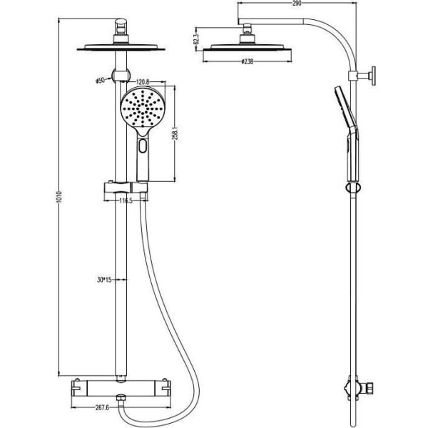 SCHÜTTE Termostatiskt duschsystem MADURA FRESH