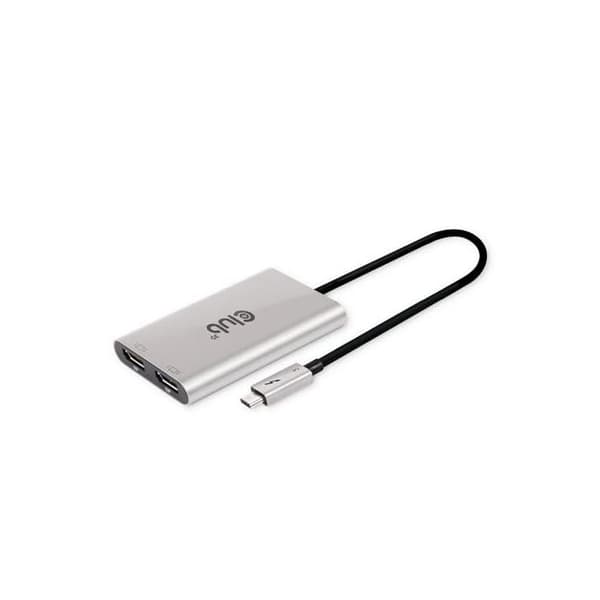 Thunderbolt 3-adapter - Club 3D - CSV-1586 - 2x DisplayPort - 4K@60Hz - Silver