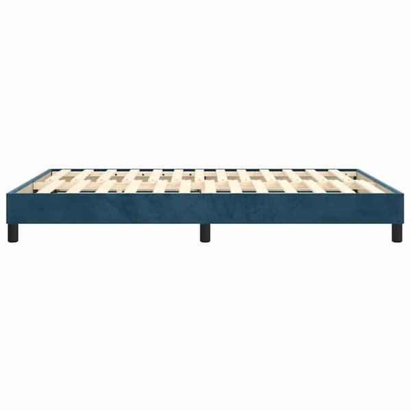 vidaXL Sängram med lameller mörkblå 140x200 cm sammet 3120776 mörkblå