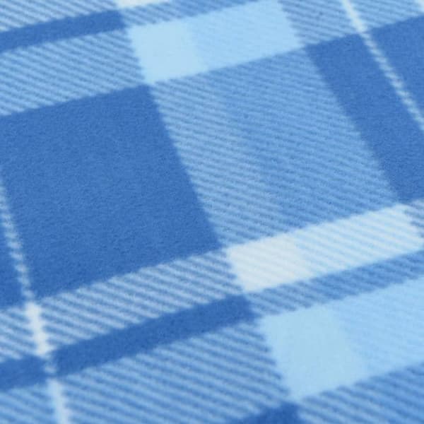 Fällbar picknicktäcke rutigt blå 200x200 cm blått kakel